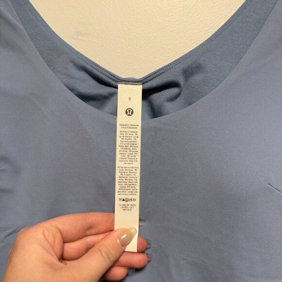 lululemon Align™ Short-Sleeve Dress SZ8 Blue Willow - Picture 4 of 6